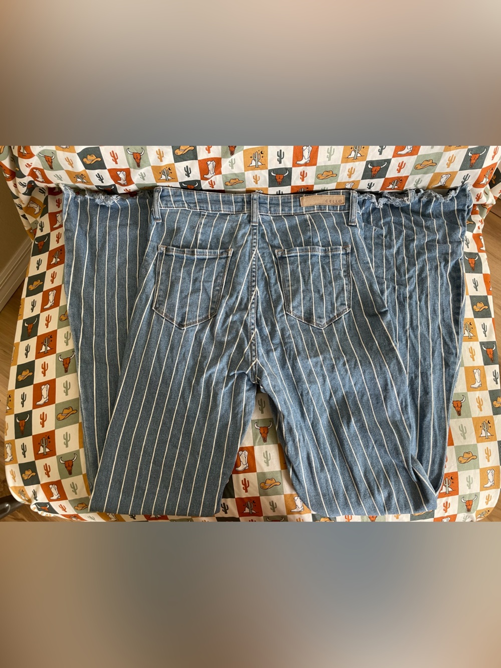 Cello Blue Striped Denim Jeans - Picture 6 of 6